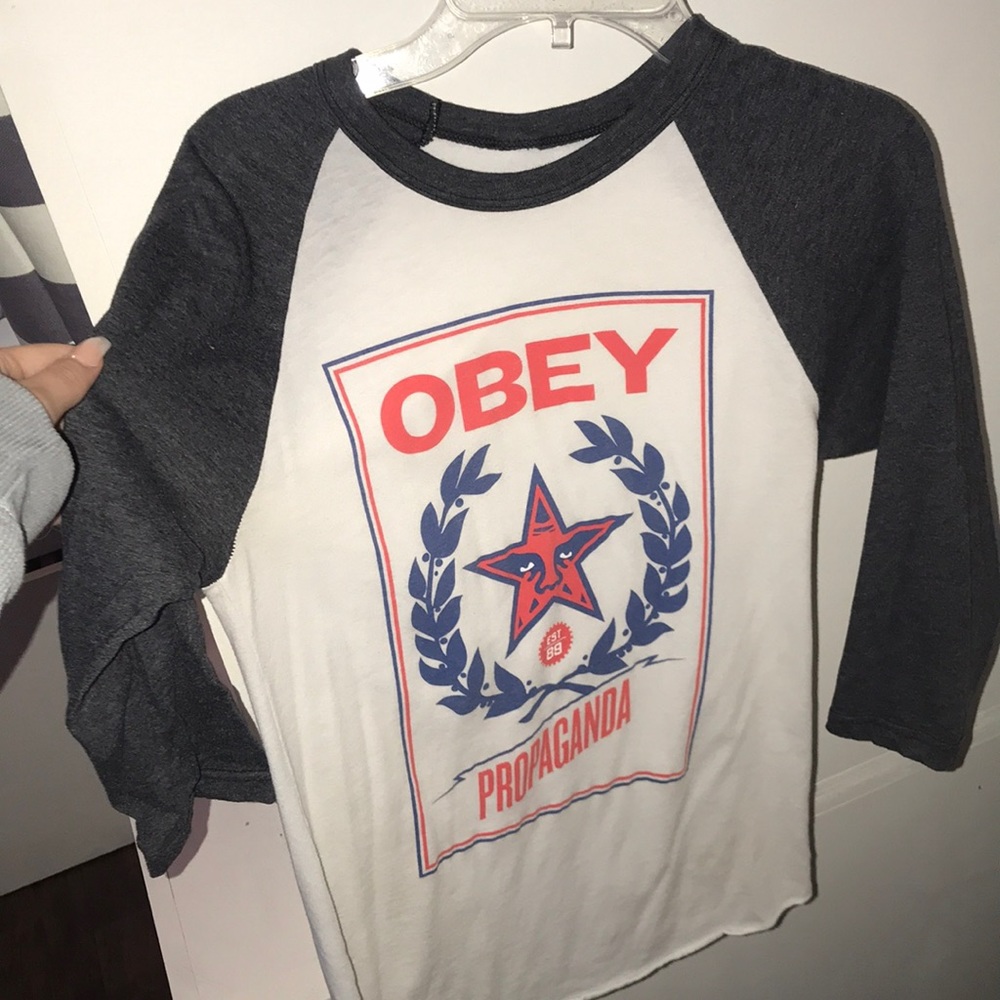 Obey baseball style t shirt
